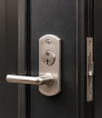 Residential door handle and lock hardware